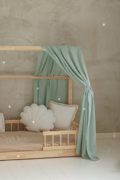 Rideau Toile de lit Cabane Mint