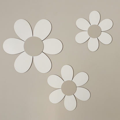 Bellissimo set di decorazioni da parete di 3 fiori