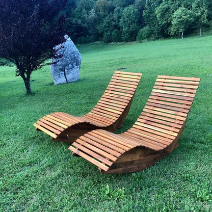 Sillón de la inclinación de madera de acacia