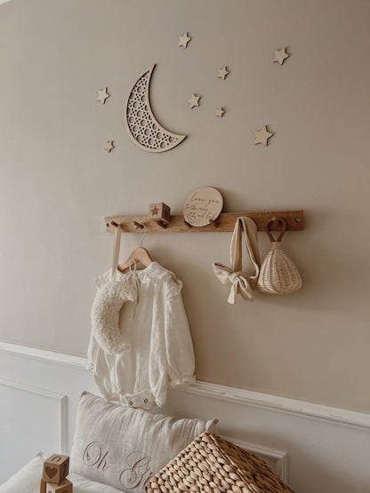 Hermosa decoración de la pared de la luna de ratán