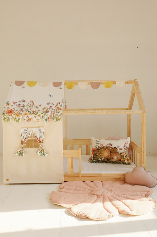 Habillage Maisonnette "Wilde Flowers" pour lit Cabane