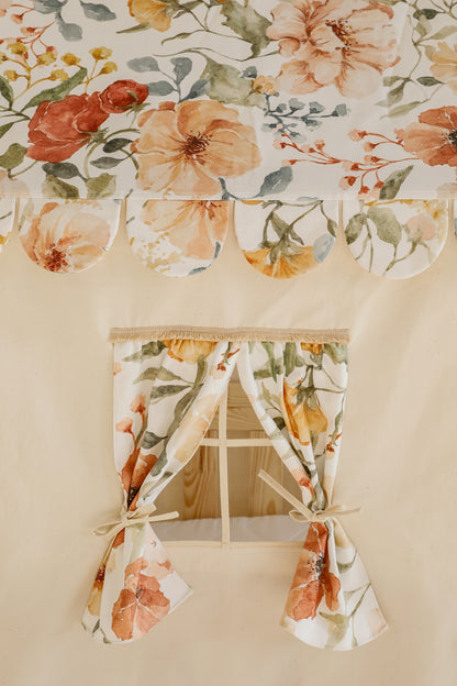 Habillage Maisonnette fleuri "Flower Power" pour lit Cabane