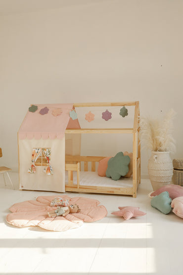 Habillage Maisonnette Rose "Pink" pour lit Cabane