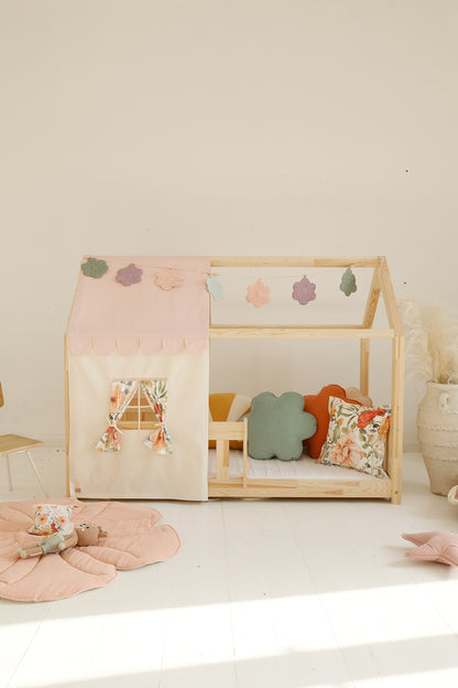 Habillage Maisonnette Rose "Pink" pour lit Cabane