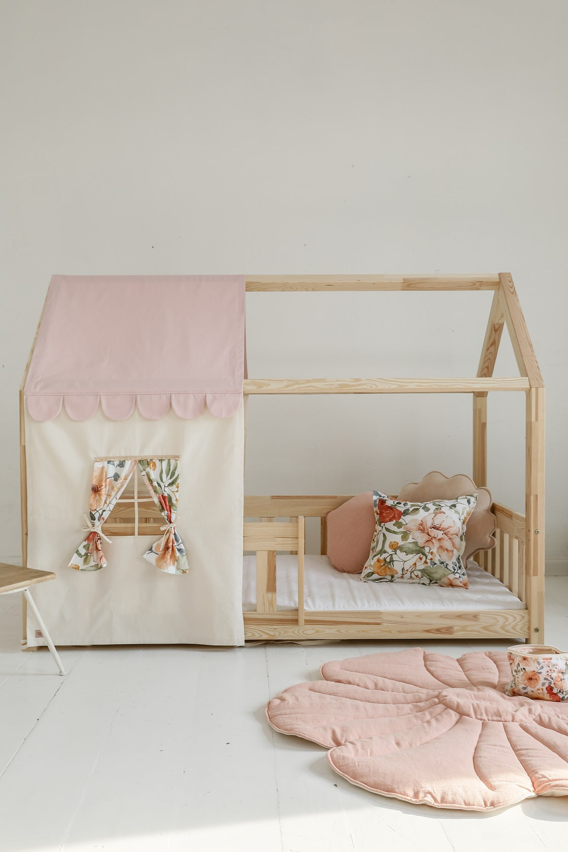 Habillage Maisonnette Rose "Pink" pour lit Cabane