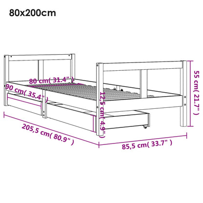 Valco B children's bed with drawers