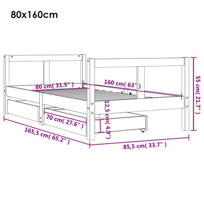 Valco B children's bed with drawers