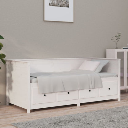 Cama para niños de Manel con cajones de madera blanca