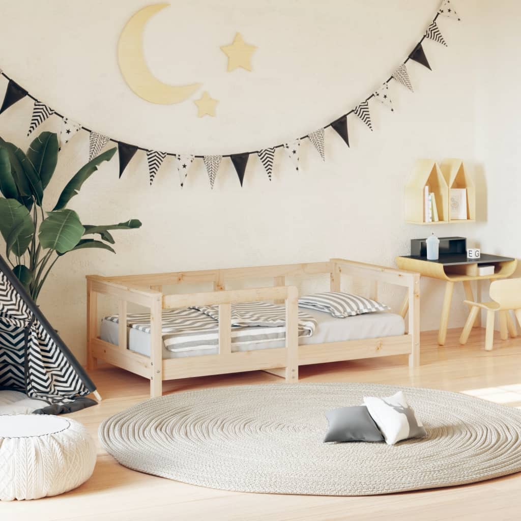 Cama Montessoriana Infantil Estilo Cabana Com Colchão 158 cm Completa Moveis