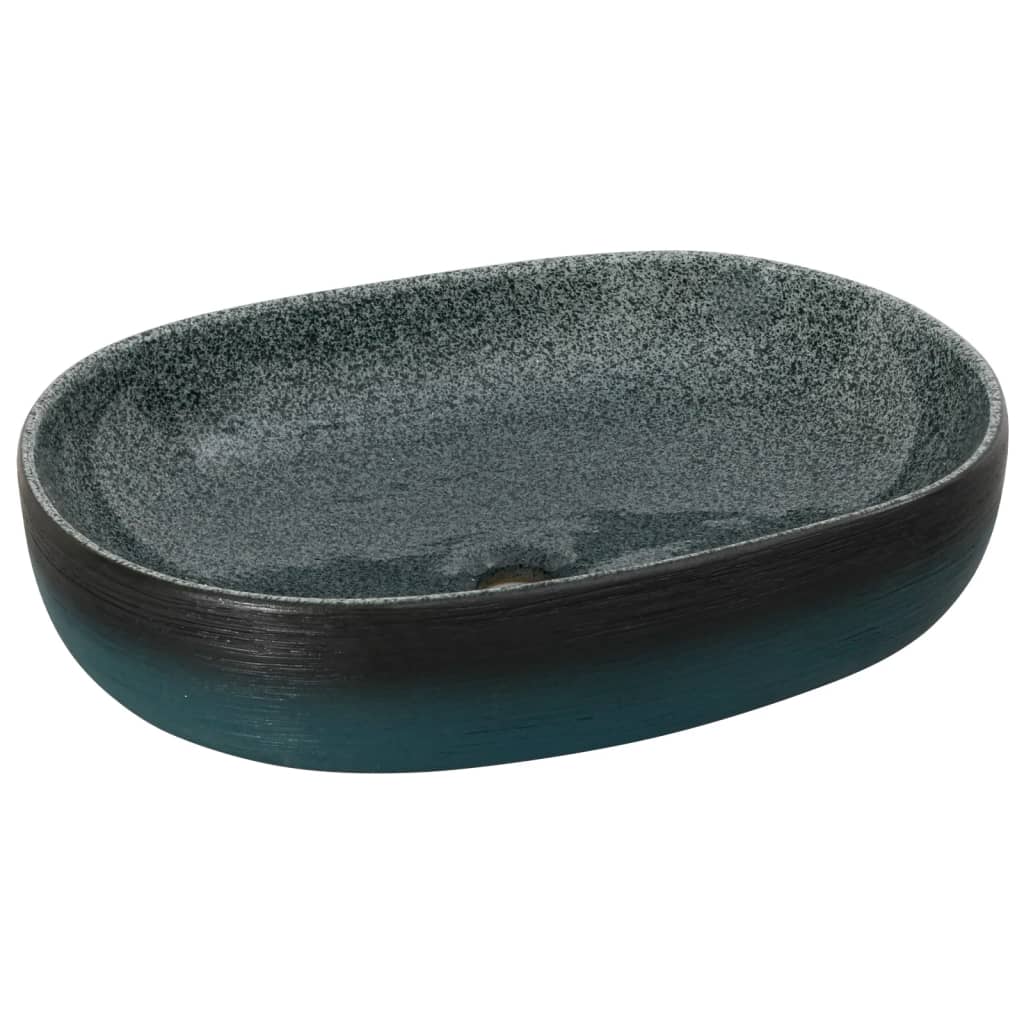 Boka Turquoise Oval Pose Basin