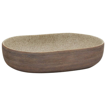 Bacia de pose oval de cerâmica de Boka