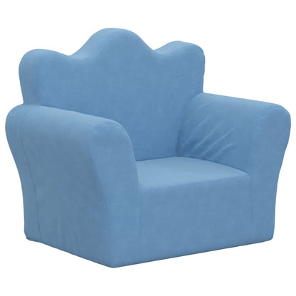 Fauteuil pour enfant velours Bleu