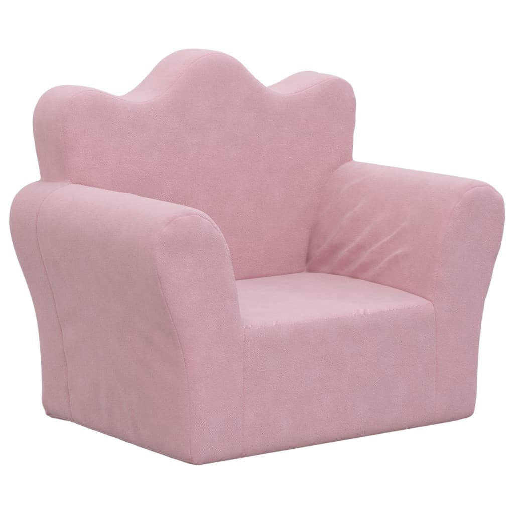 Fauteuil pour enfant velours Rose