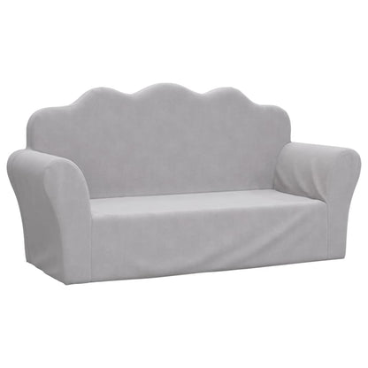 Gray velvet children's sofa bed