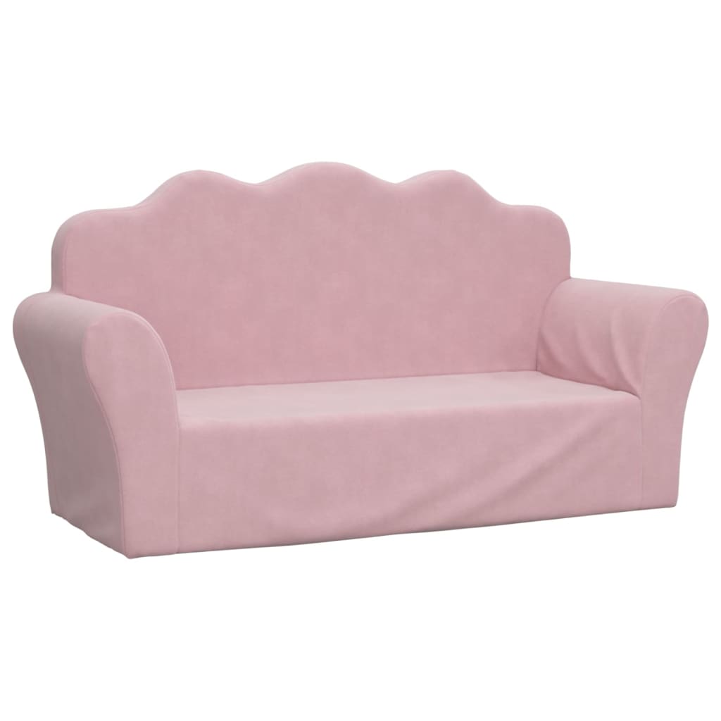 Pink Velvet Children's Sofa