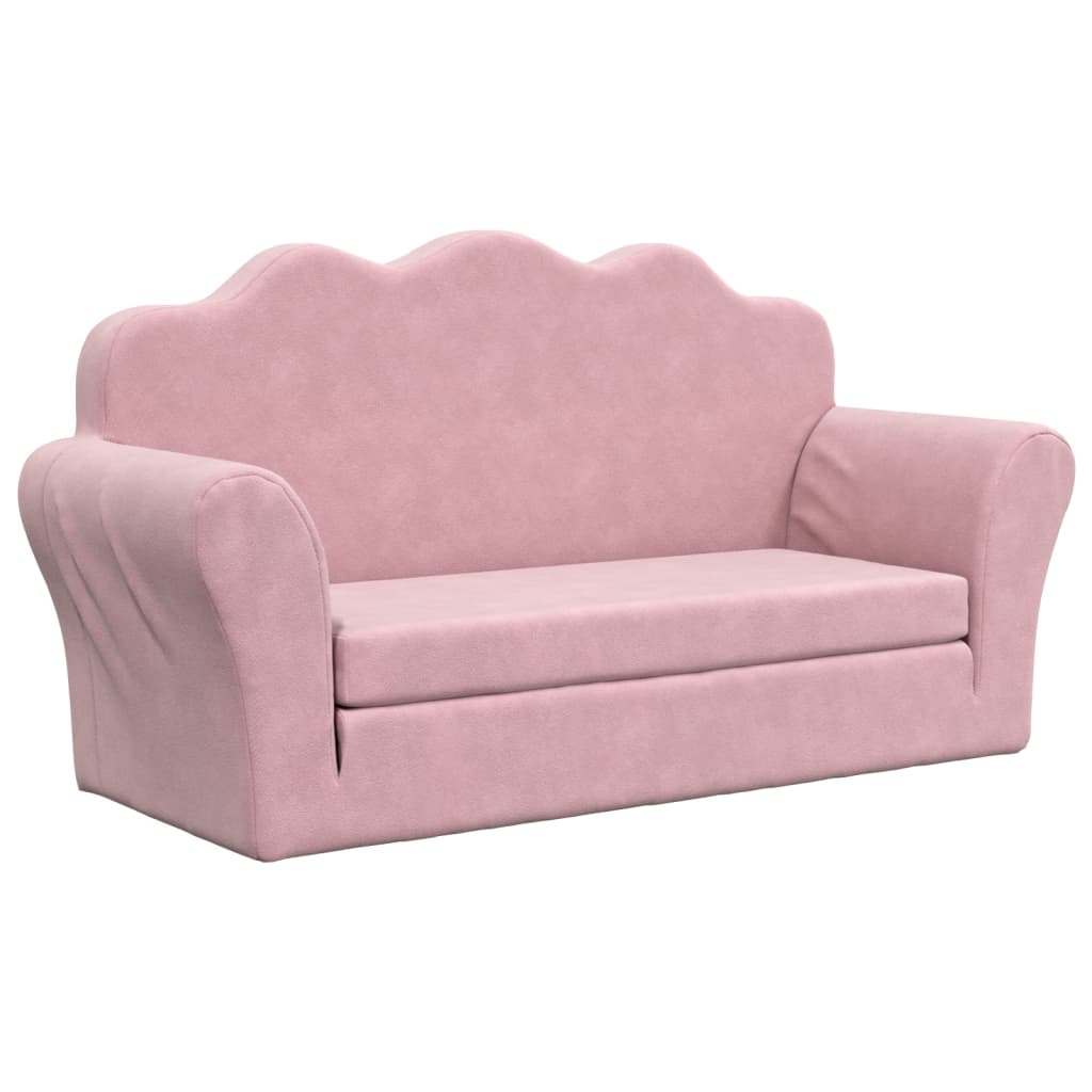 Pink Velvet Children's Sofa