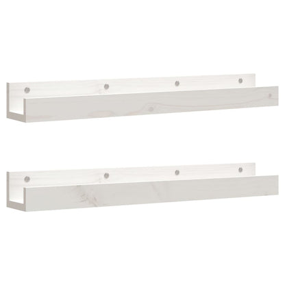 Wall shelves 2 pcs white different monti formats