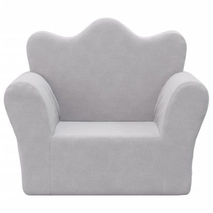 Fauteuil pour enfant velours Gris