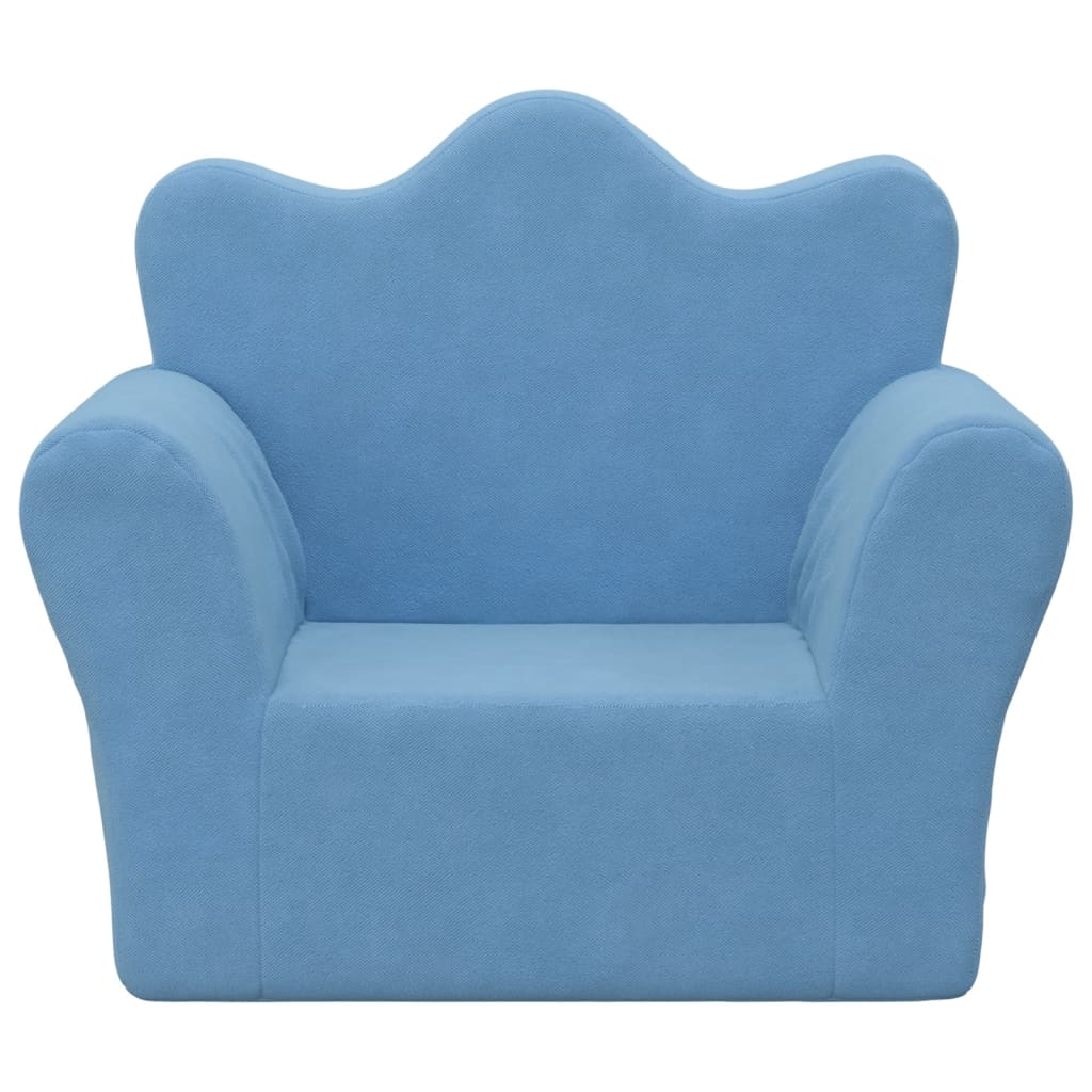 Fauteuil pour enfant velours Bleu