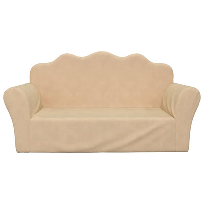 Gray velvet children's sofa bed