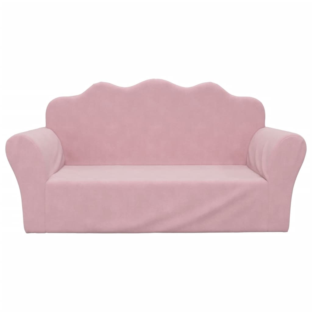 Pink Velvet Children's Sofa