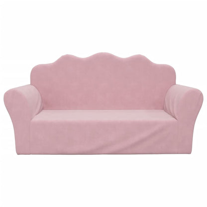 Pink Velvet Children's Sofa