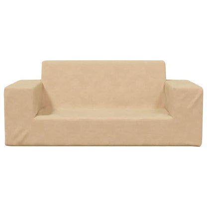 Cozy sofa for creamy children