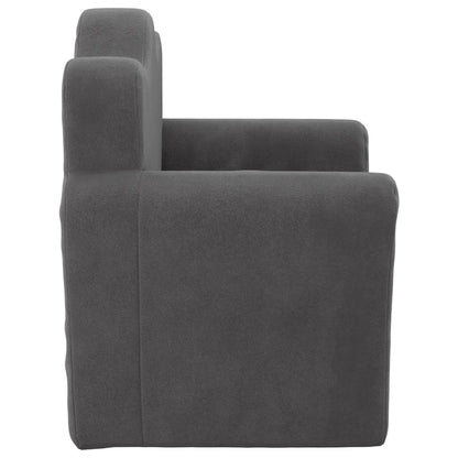 Fauteuil pour enfant velours Anthracite