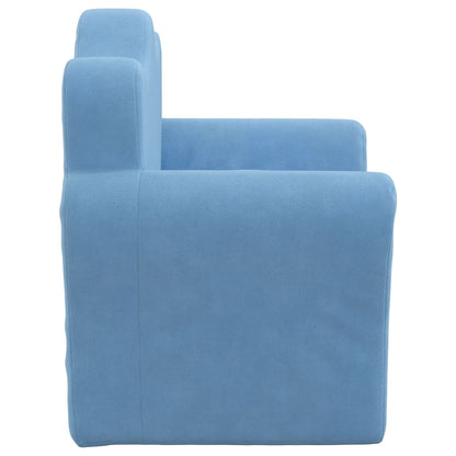 Fauteuil pour enfant velours Bleu