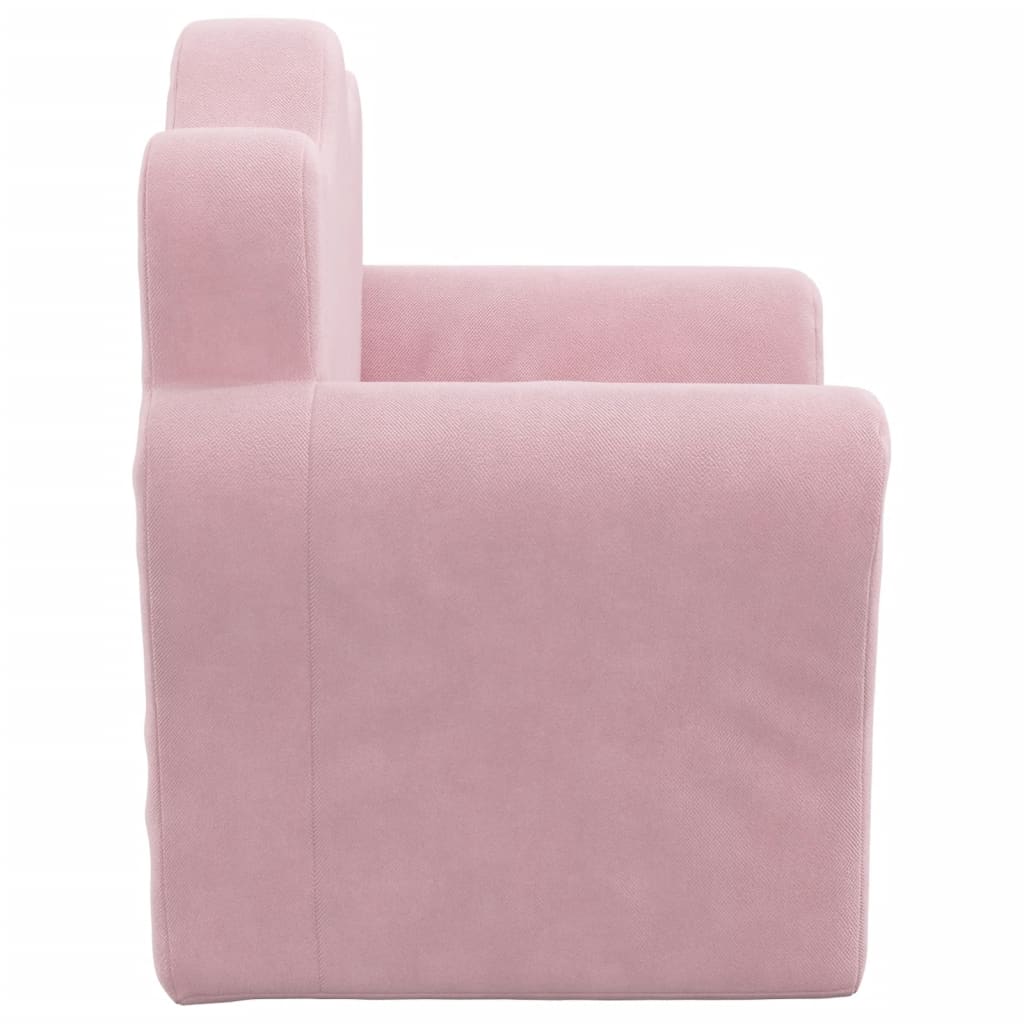 Fauteuil pour enfant velours Rose