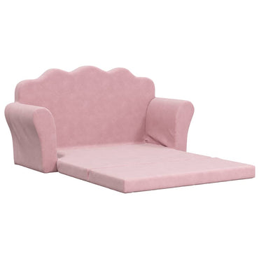 Pink Velvet Children's Sofa