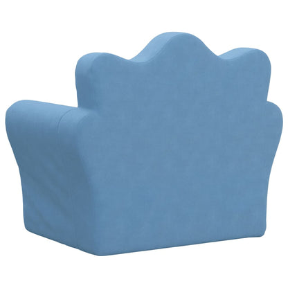 Fauteuil pour enfant velours Bleu