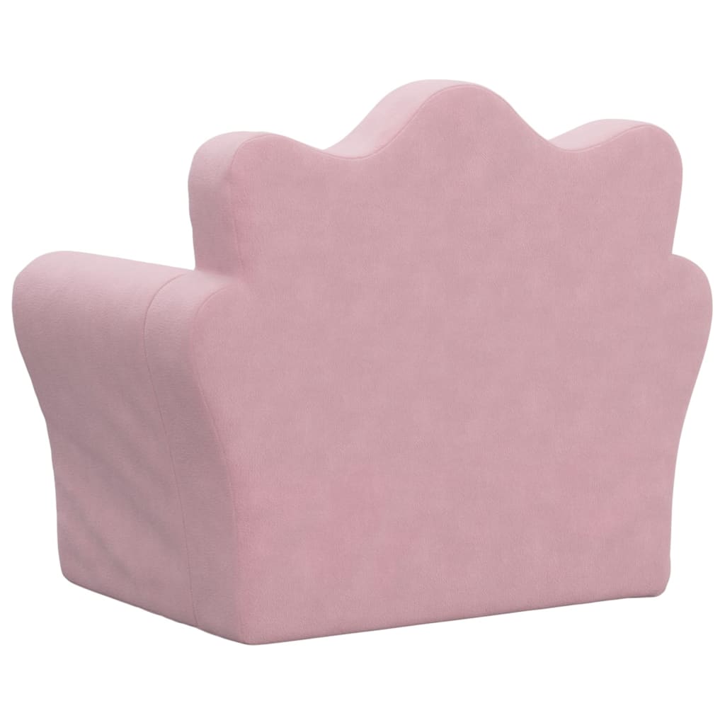 Fauteuil pour enfant velours Rose