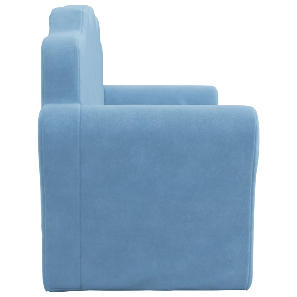 Divano letto per bambini in velluto blu