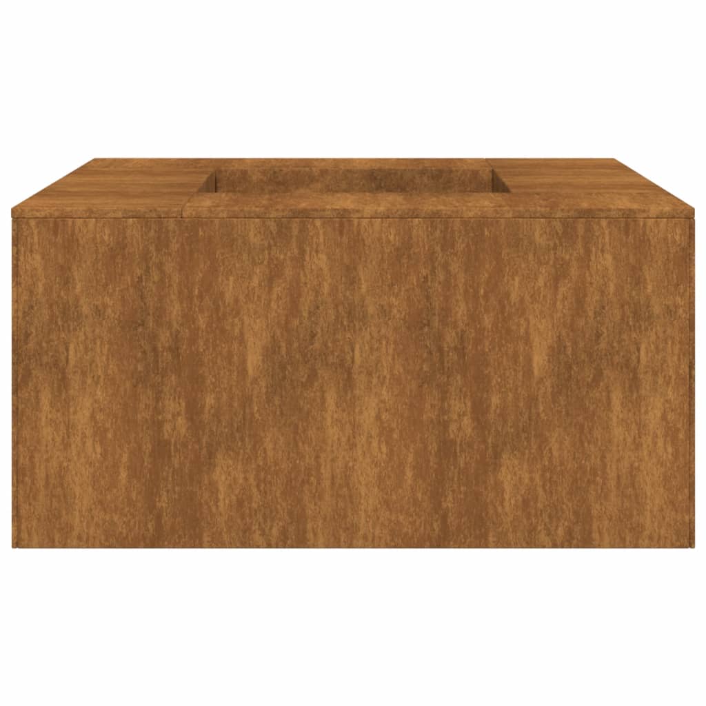 Design Brasero de Brasero 60x60x30 cm Corten de aço - entrega da França oferecida!