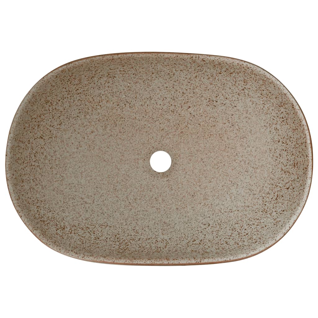 Bacia de pose oval de cerâmica de Boka