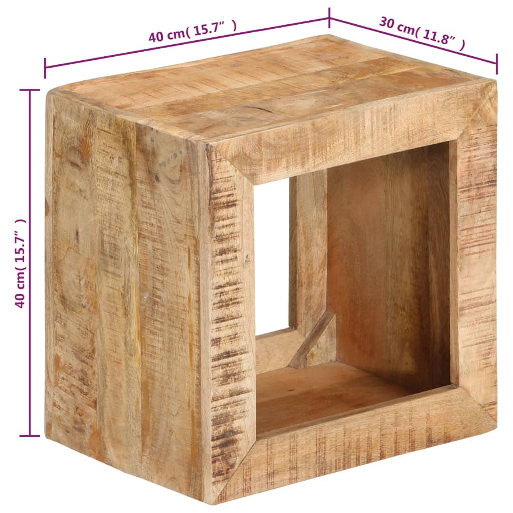 Heces 40x30x40cm Mangoier Cube Wood