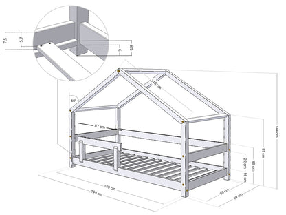 Cabin bed with Lucky barriers