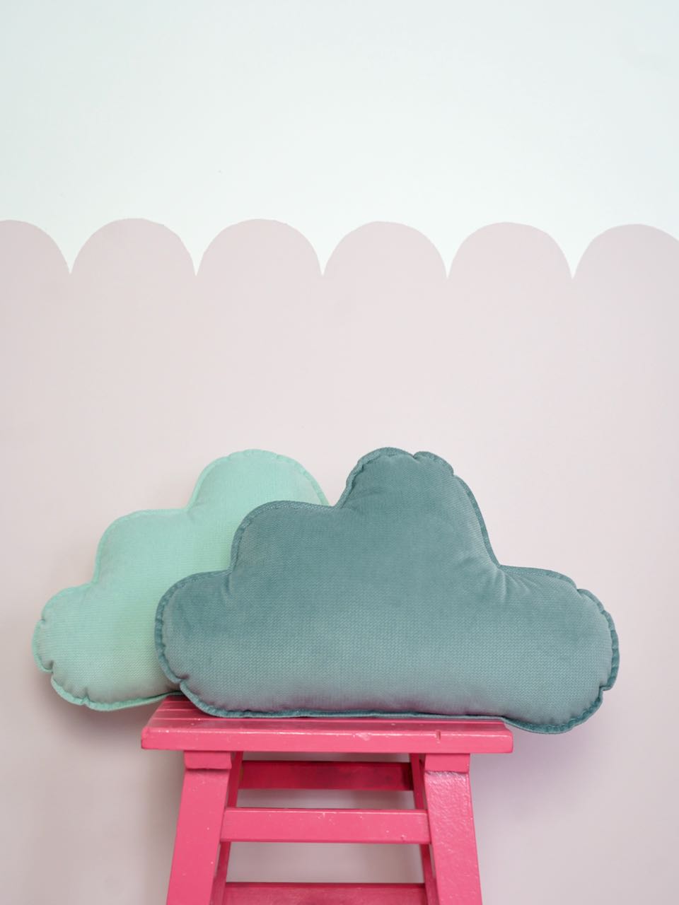 Coussin décoratif Nuage en Velours différents coloris