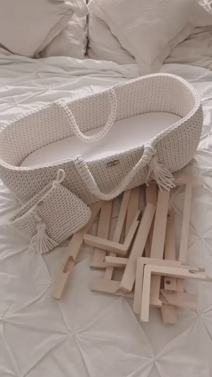 Couffin bébé au crochet avec matelas Moïse