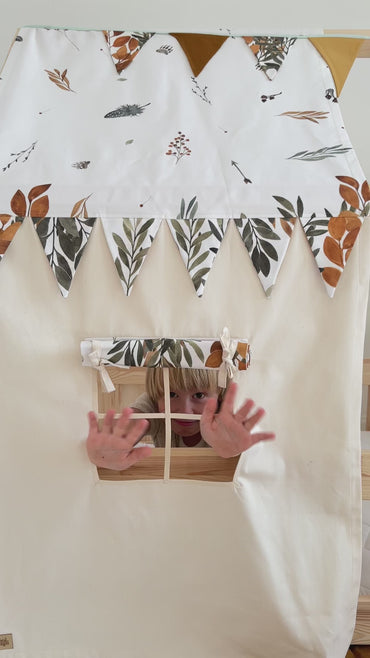 Habillage Maisonnette "Forest Friends" pour lit Cabane