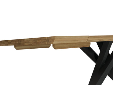 Oak dining table with SENSO extensions