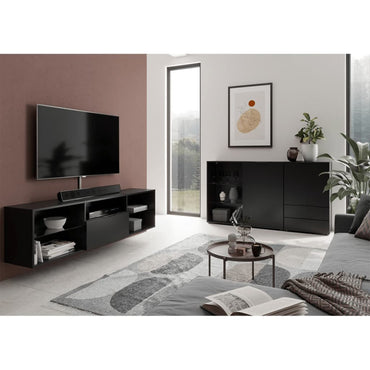 FMD TV Cabinet 153.5cm negro