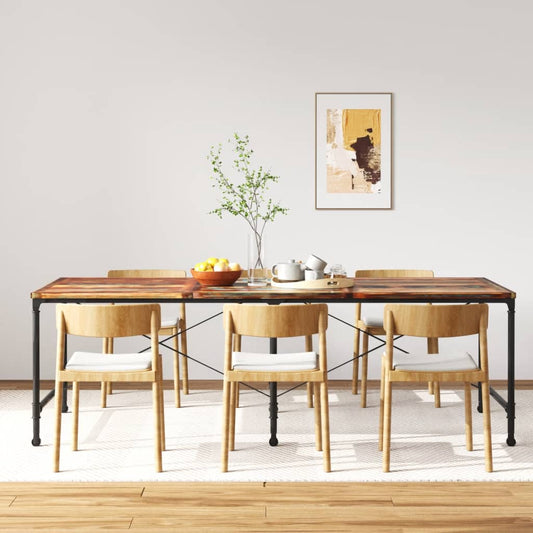 Dining table with solid recovery wood 240cm