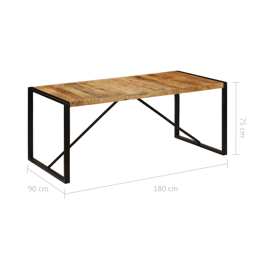 Table à manger Bois de manguier brut 180 cm