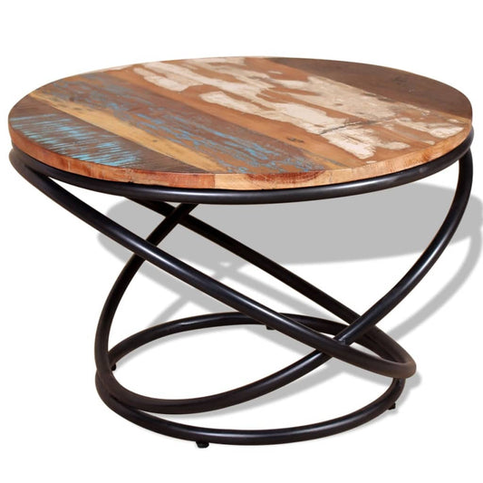 Solid recovery wood coffee table 60 x 60 x 40 cm