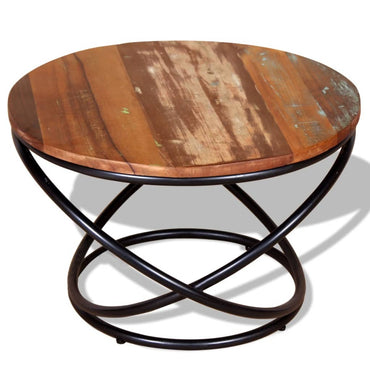 Solid recovery wood coffee table 60 x 60 x 40 cm