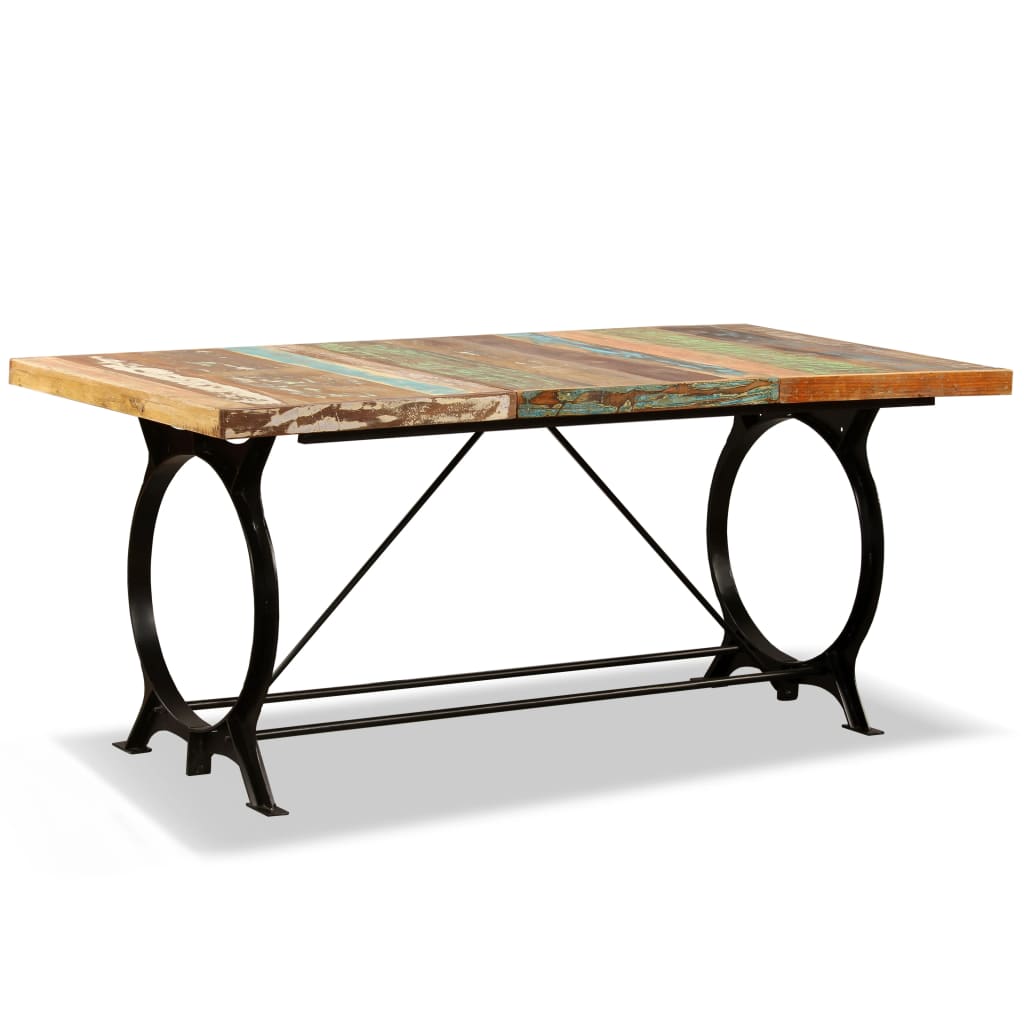 Dining table with solid recovery wood 180 cm