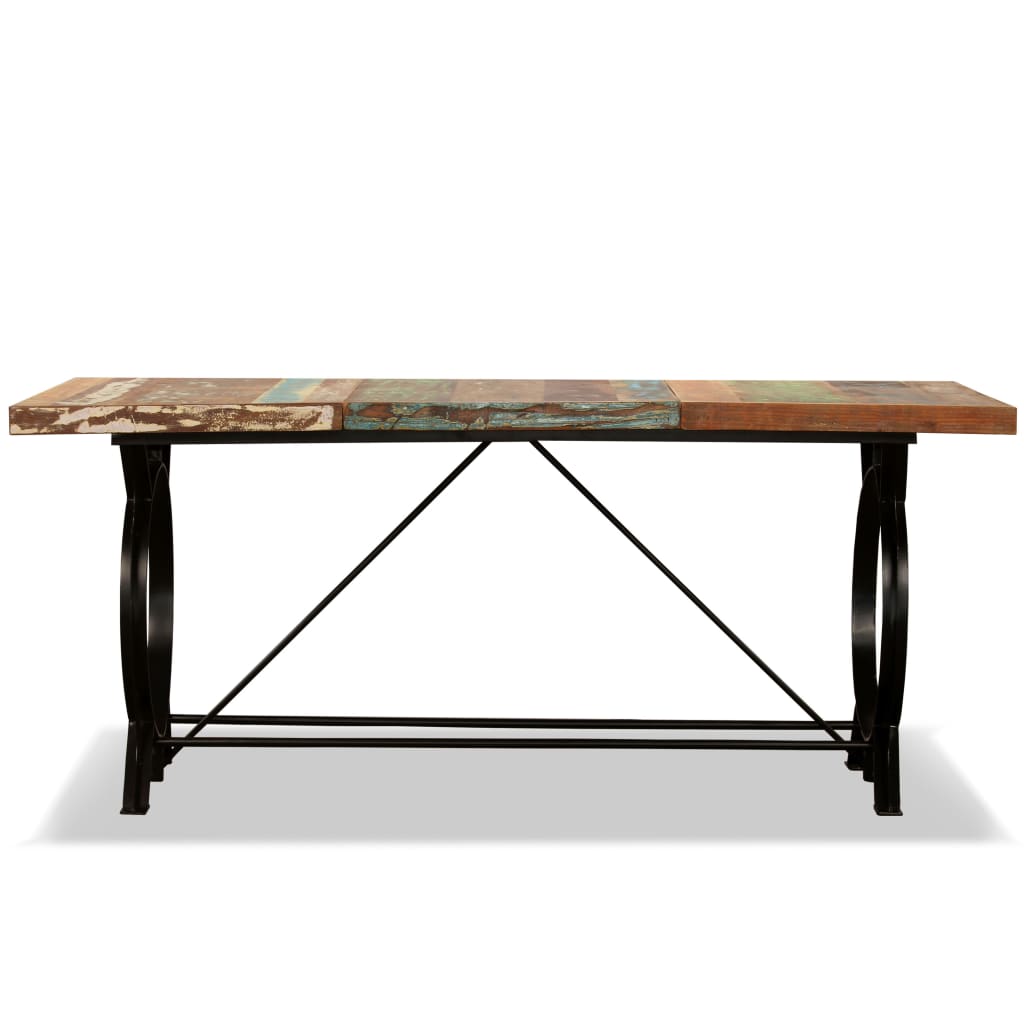 Dining table with solid recovery wood 180 cm