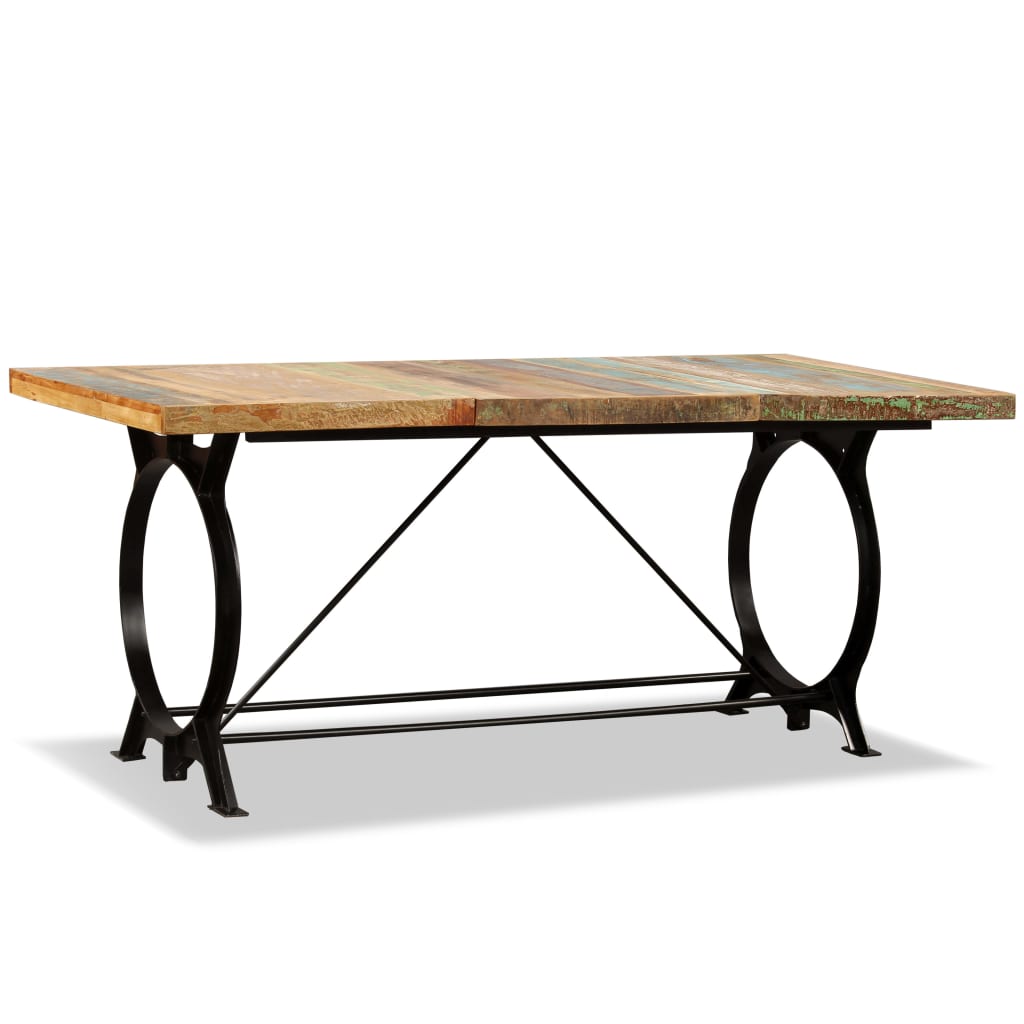 Dining table with solid recovery wood 180 cm